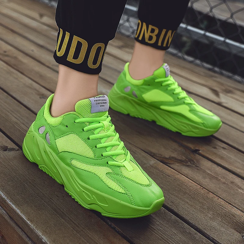 

2019 Fashion Men Shoes Vulcanized Casual Coconut Shoes Male Sneakers Designer Platform Trainers Green White Red Tenis Masculino