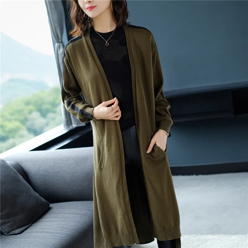 

2019 Women'S Cardigans Sweater Knitted Comfortable Autumn Winter Long Sleeve Soft Casual And Looser Elegant Ladies Coats