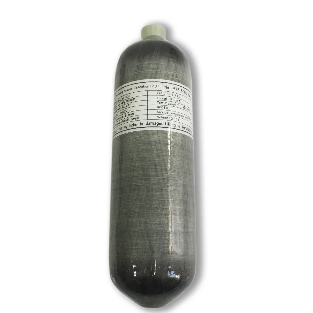 Цилиндр из углеродного волокна AC1217 Acecare 2.17L 4500Psi для охоты HPA Пейнтбольный Танк