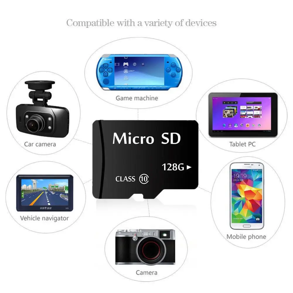 Новая карта памяти Micro SD 2G/4G/8G/16G/32G/64G/128G/256G Flash TF Class 10 SDXC SDHC карта+ Бесплатный адаптер