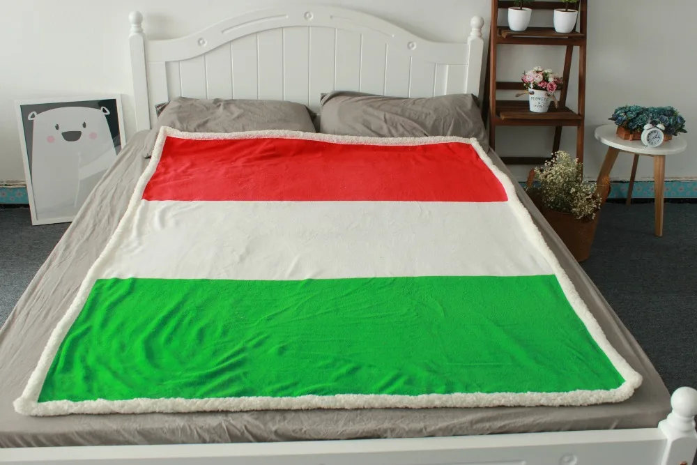 Двойной слой толстый Канадский кленовый лист флаг Канады шерпа плюшевое одеяло 50x60 дюймов