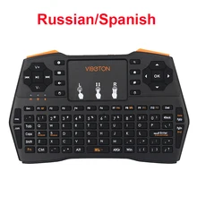 Russian Spanish English Mini Keyabord 2 4G Wireless font b Keyboard b font for Mini PC