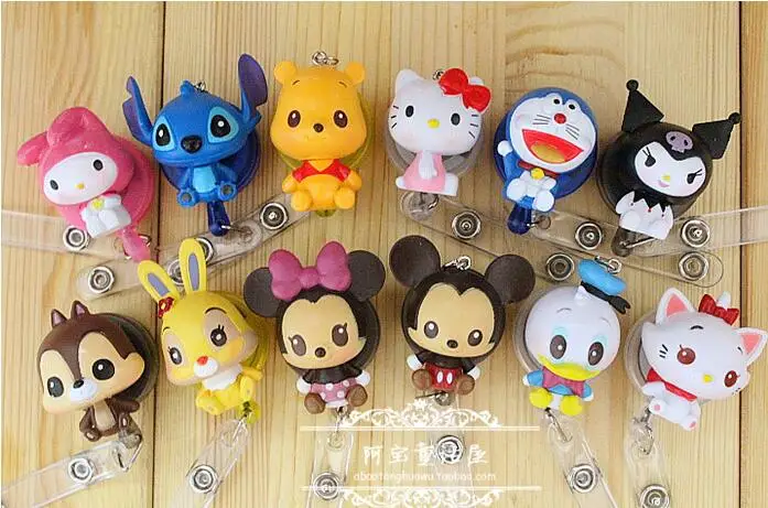 

Cute Cartoon Various Design Retractable id bagde holder 10 pcs/lot