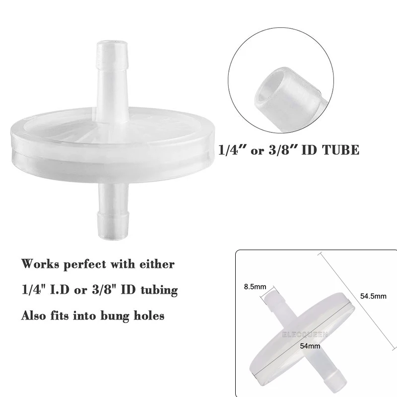 Sanitary Air Filter (In-line), Sanitary Filter for Aeration System Fermentation Oxygenation Cask Beer Oxygen Filtration,5pcs/lot