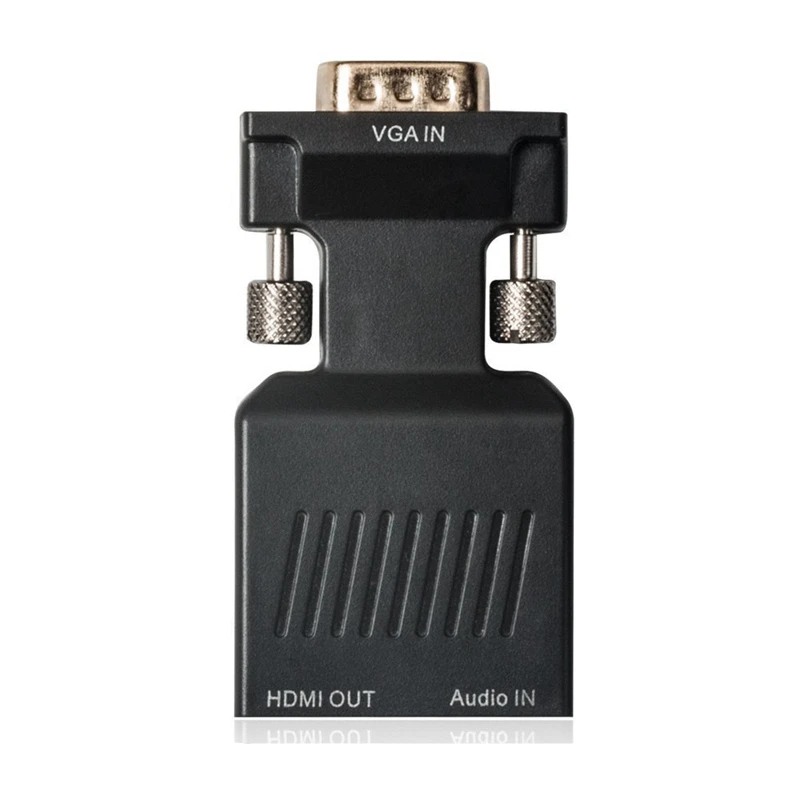 Trumsoon VGA Male to HDMI Female Converter with Audio Adapter 1080P Cables for HDTV PC Monitor Projector PS3