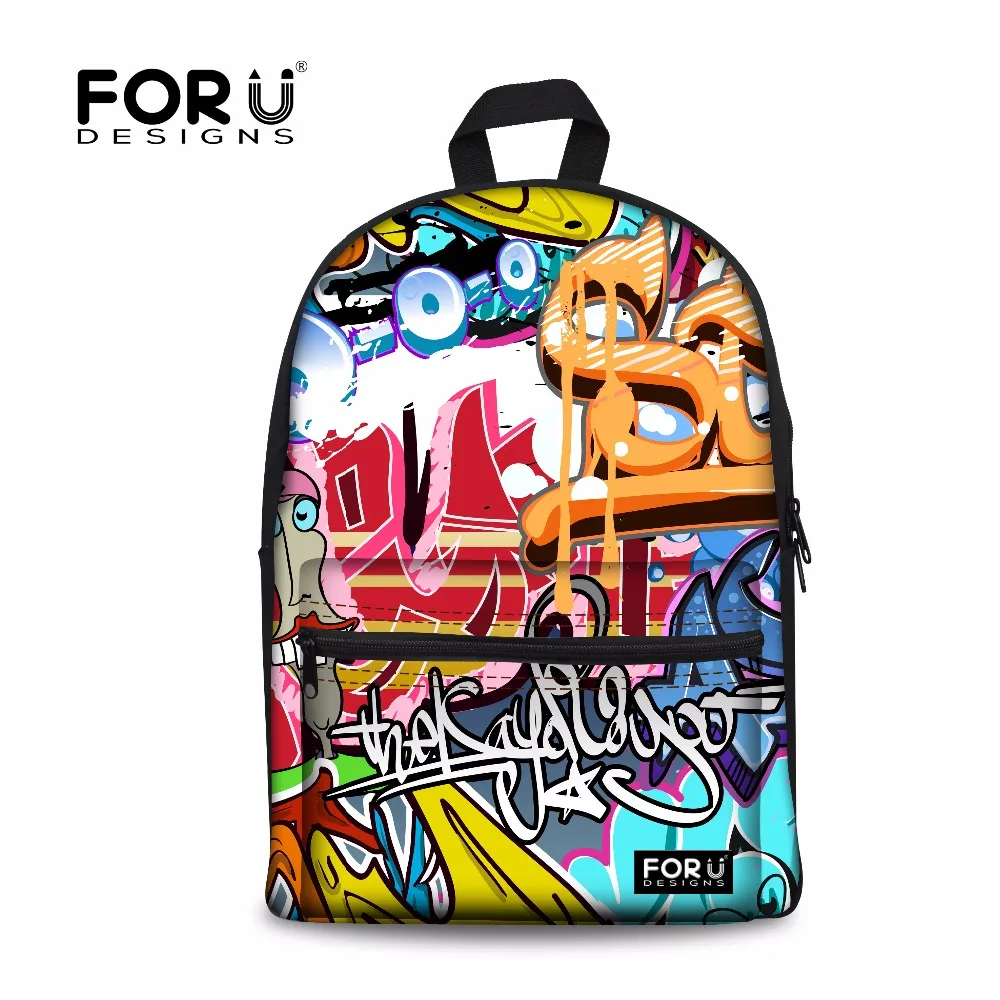 

FORUDESIGNS 3D Graffiti Women School Bag Casual Shoulder Schoolbag For Teenagr Girls Student Daily School Bags Mochila Infantils