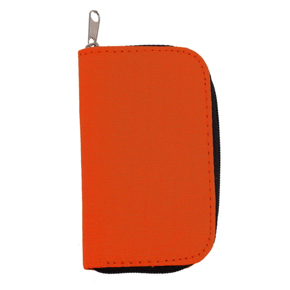 Оранжевый SD SDHC MMC CF MicroSD карта памяти сумка держатель карточки Чехол кошелек высокого качества