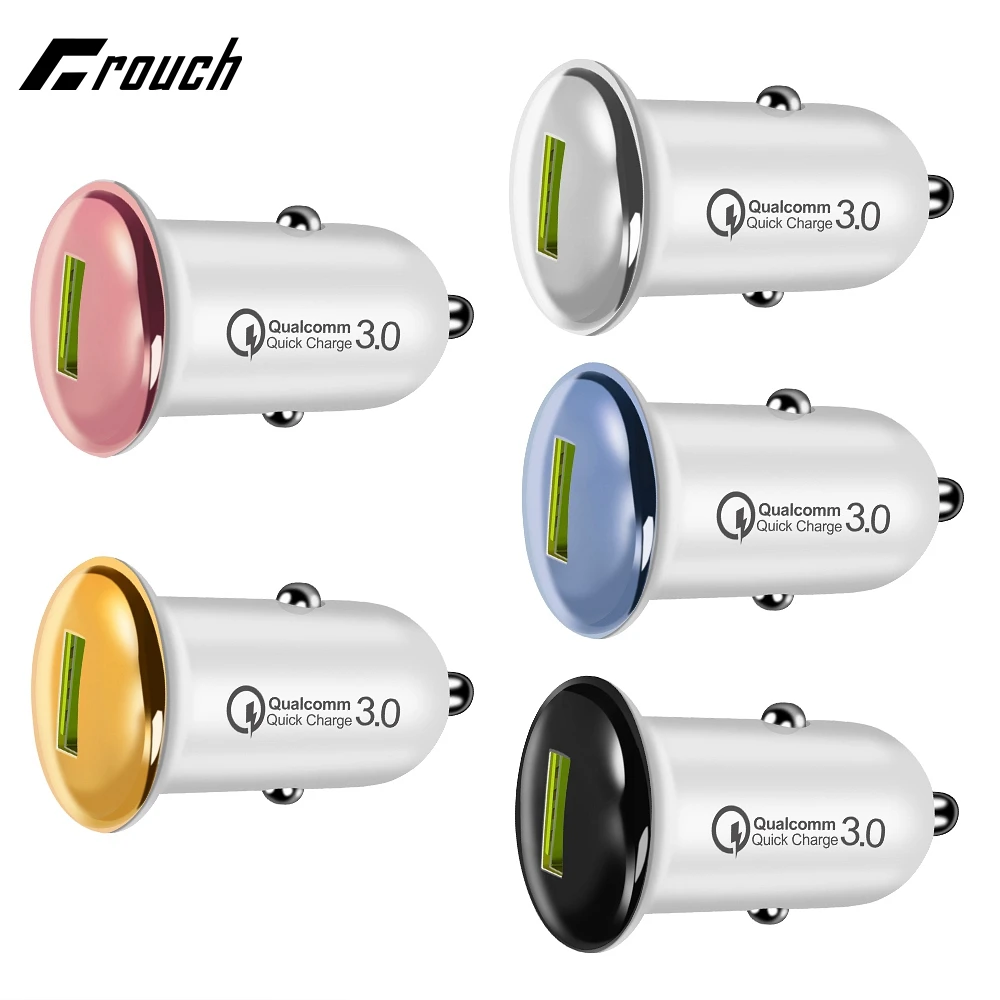 

Crouch Quick charger 3.0 car charger for iPhone X Samsung S9 S8 Xiaomi redmi note5 USB Car Charger QC 3.0 2.0 Fast Phone Charge
