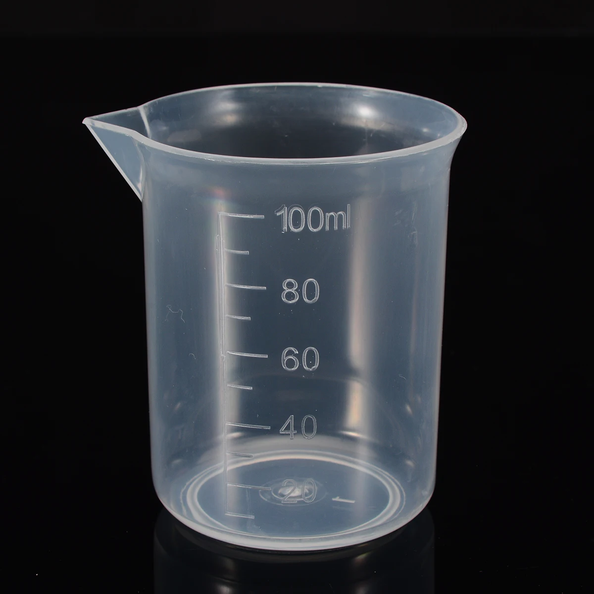 1pc 100ml Plastic Measuring Cup Clear Measure Jug Graduated Surface