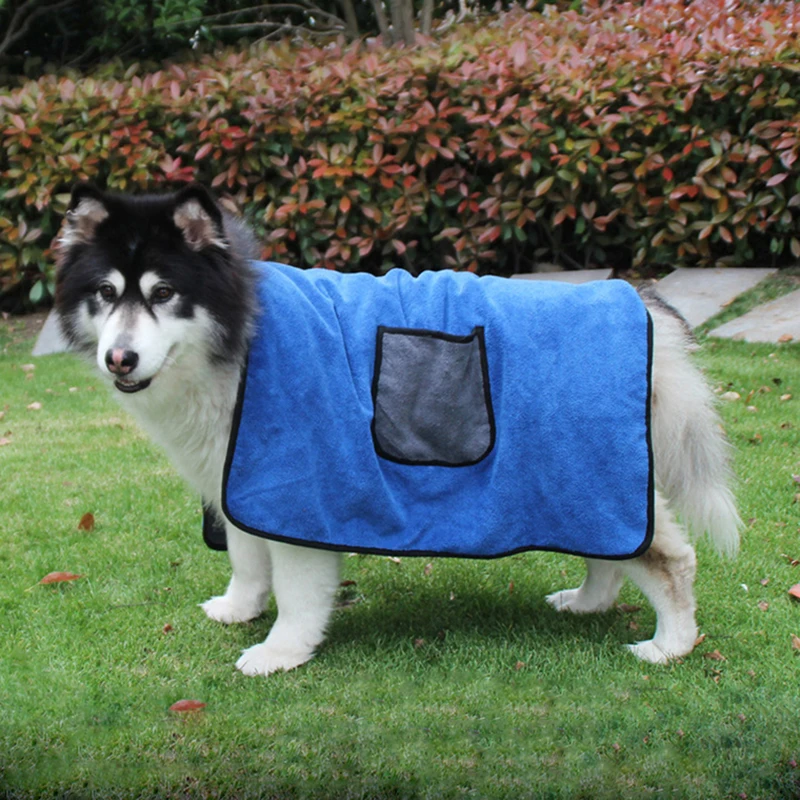 

JORMEL Dog Bathrobe Pet Dog Bath Towel for Small Medium and Large Dogs 730g Microfiber Super Absorbent Pet Drying Towel