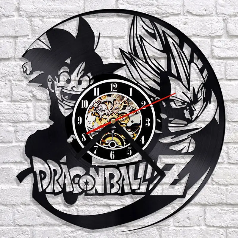 

Dragon Ball Wall Clock Modern Design Decorative Kids Room Cartoon Vinyl Record Clocks Wall Watch Home Decor Silent 12 inch