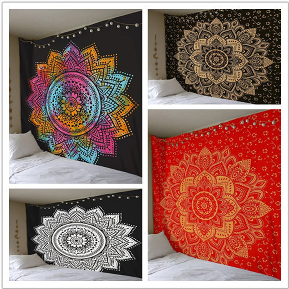 ★ Полиэстер Мандала Гобелен Стене Висит Богемный Хиппи Home Decor Одеяло Пляж Йога Большой Мандала Нас ①