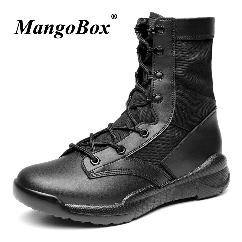 

Autumn Winter Mountain Hiking Men Boots Black Trekking Outdoor Shoes Male High Top Tactical Military Boots Men Sport Brand Shoes