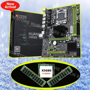 

Discount brand new motherboard HUANAN ZHI X58 Pro motherboard with processor Intel Xeon X5680 3.33GHz 16G memory DDR3 REG ECC