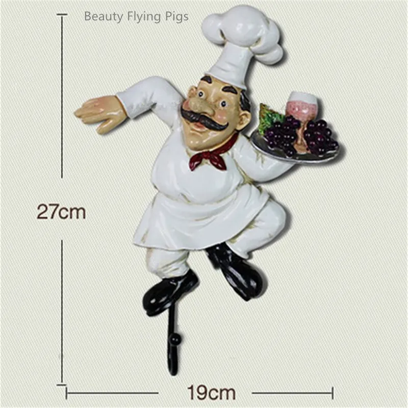 Творческий Европейский Модель персонажа, крючок с шеф-поваром, украшения дома ремесла