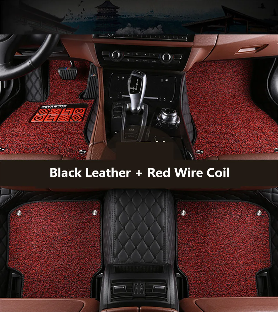 

Auto Floor Mats For TOYOTA Mark X 2010.2011.2012 Foot Carpets Car Step Mat High Quality Embroidery Leather Wire coil 2 Layer