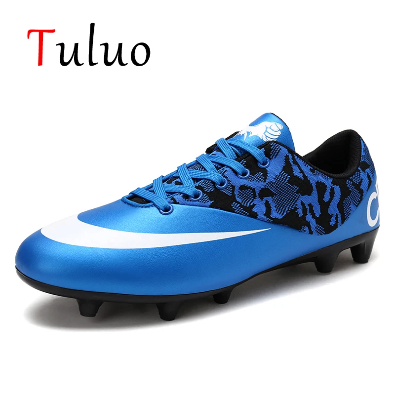 

TULUO Men Women Soccer Shoes Summer Breathable Outdoor Cleats Low Ankle Turf Football Boots Kids Cleats Training Sport Sneakers