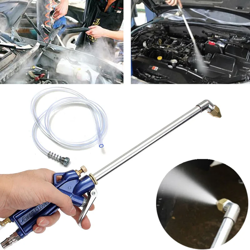 

400mm Engine Care Car Engine Oil Cleaner Tool Auto Water Cleaning Gun Pneumatic Tool with 120cm Hose Machinery Parts Alloy