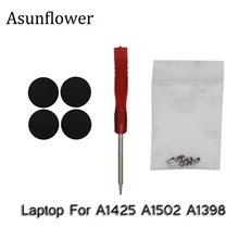 Asunflower OEM NEW 4Pcs Laptop A1425 A1502 A1398 Rubber Bottom Case Cover Feet Foot Kit+Screws Set+Tool For Macbook Pro 13 Asunflower OEM NEW 4Pcs Laptop A1425 A1502 A1398 Rubber Bottom Case Cover Feet Foot Kit+Screws Set+Tool For Macbook Pro 13