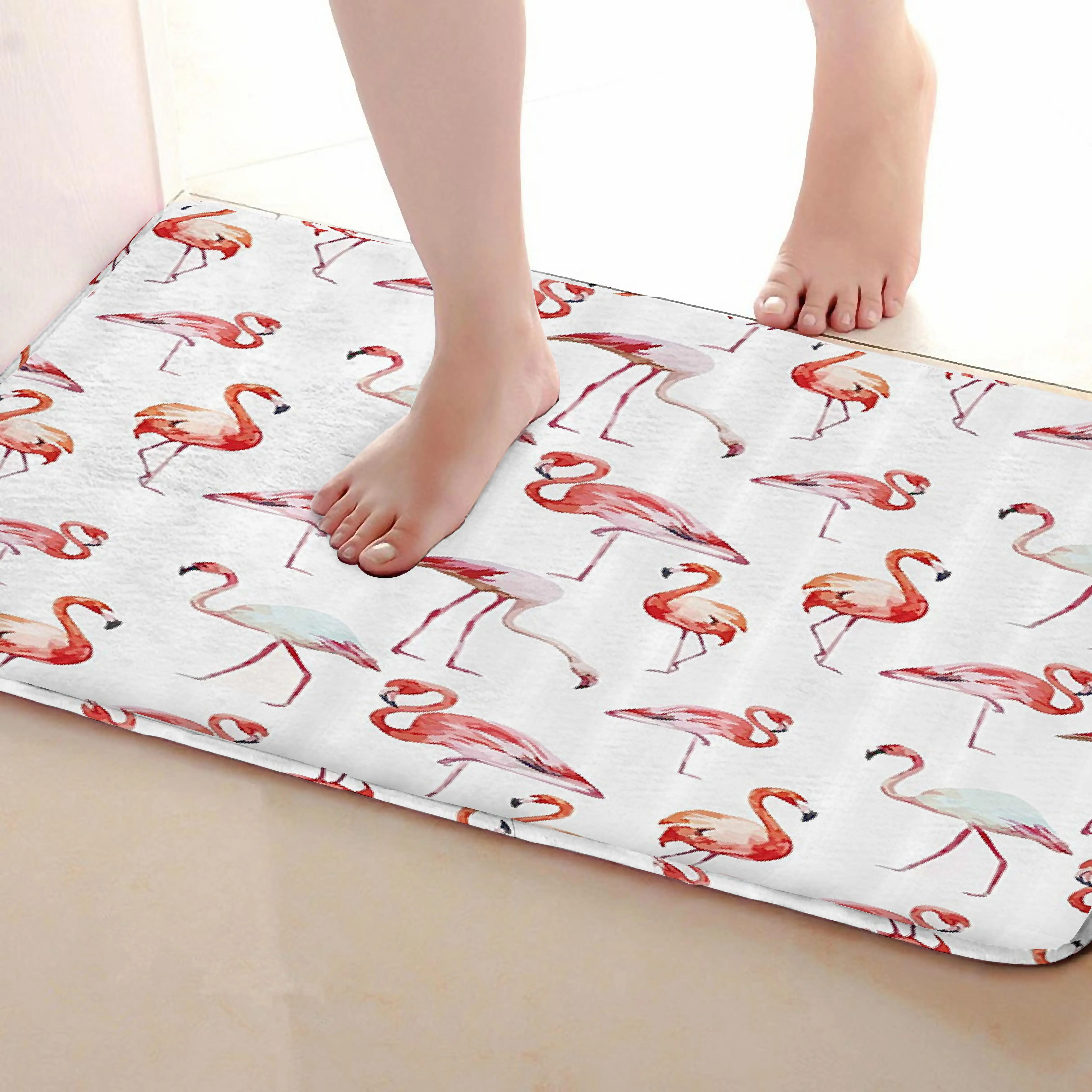 Фламинго стиль Коврики для улицы, смешной Противоскользящий коврик для ванной, коврики, дверные коврики под входную дверь