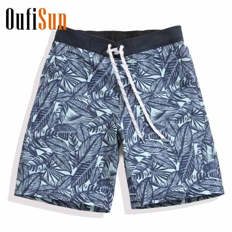 Joe Wenko Men Juniors Loose Print Cotton Elastic Waist Shorts Boxers