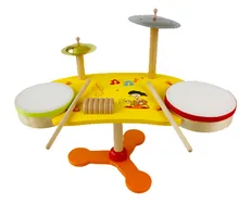 New Wooden Blocks Toy Bab Kids Toys Wood Drum Kit Set Musical Instrument Learning Educational Preschool Training Free Shipping