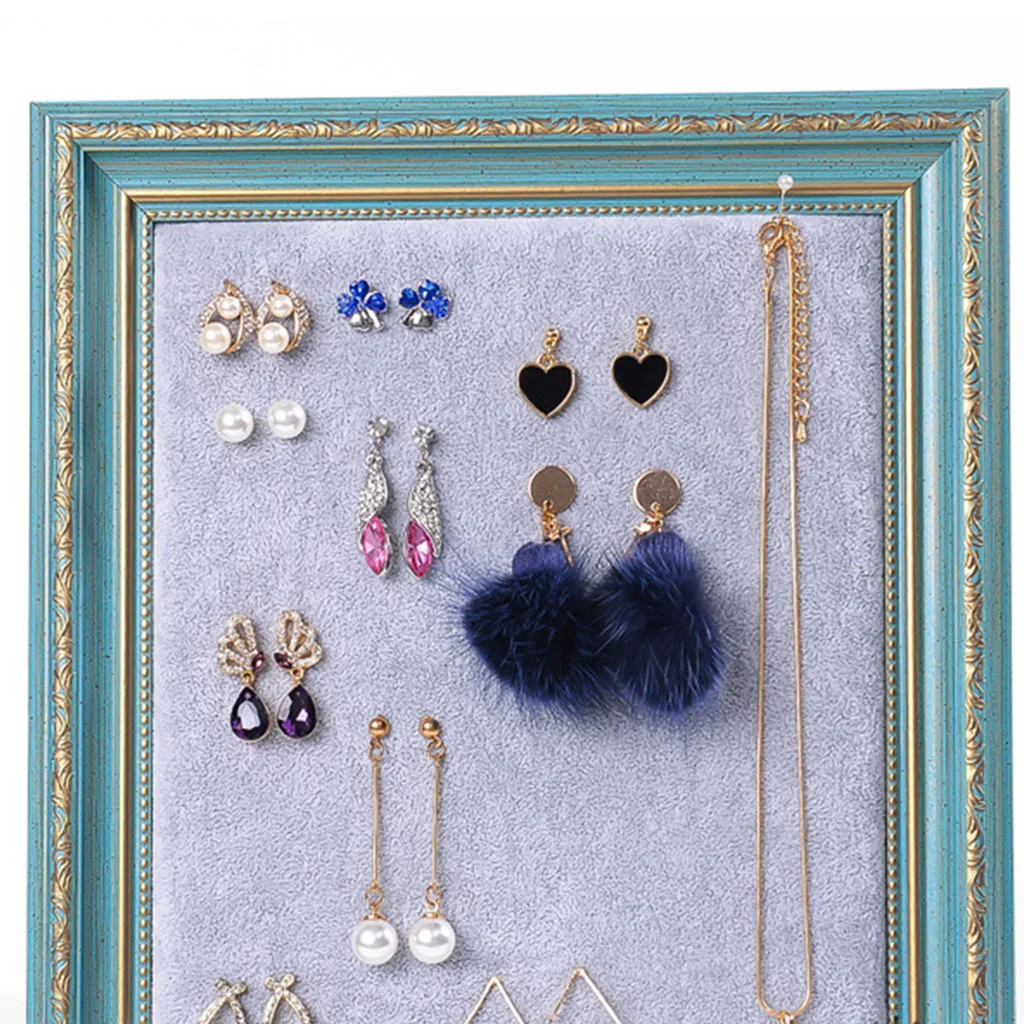 MagiDeal Vintage DIY Photo Frame Earring Ear Studs Desktop Picture Photograph Display 25x30cm