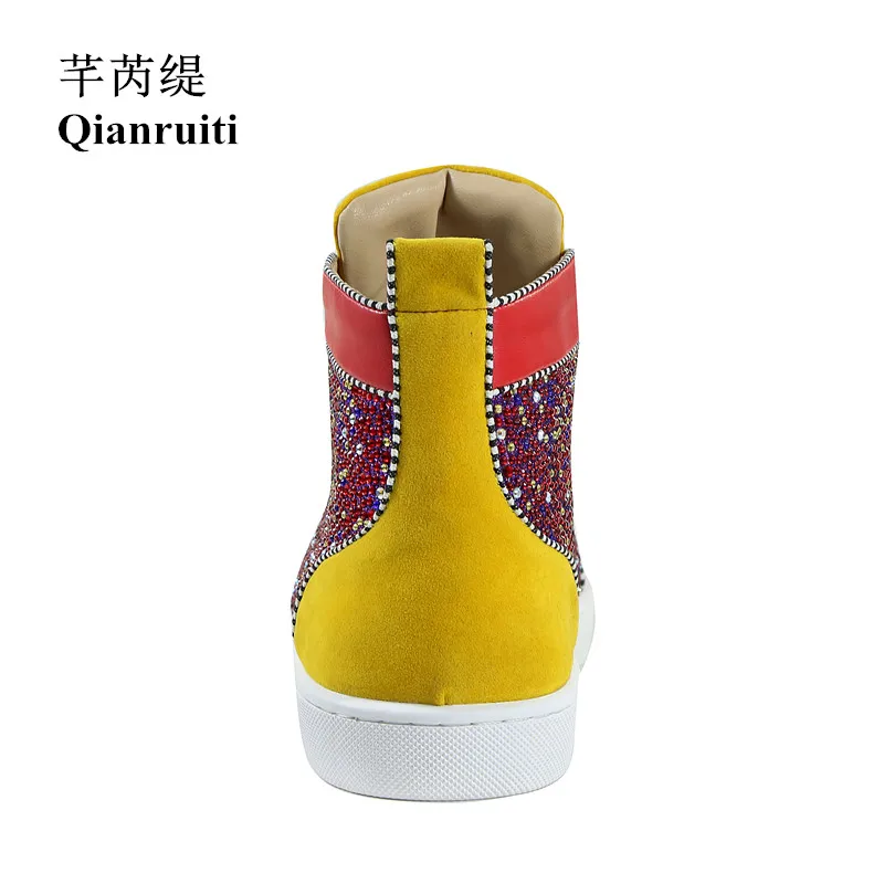 Multicolor Zapatillas Alta eu47 Patchwork Hombres Encaje Qianruiti Zapatos Hombre De Eu39 qnvwHFIYEF