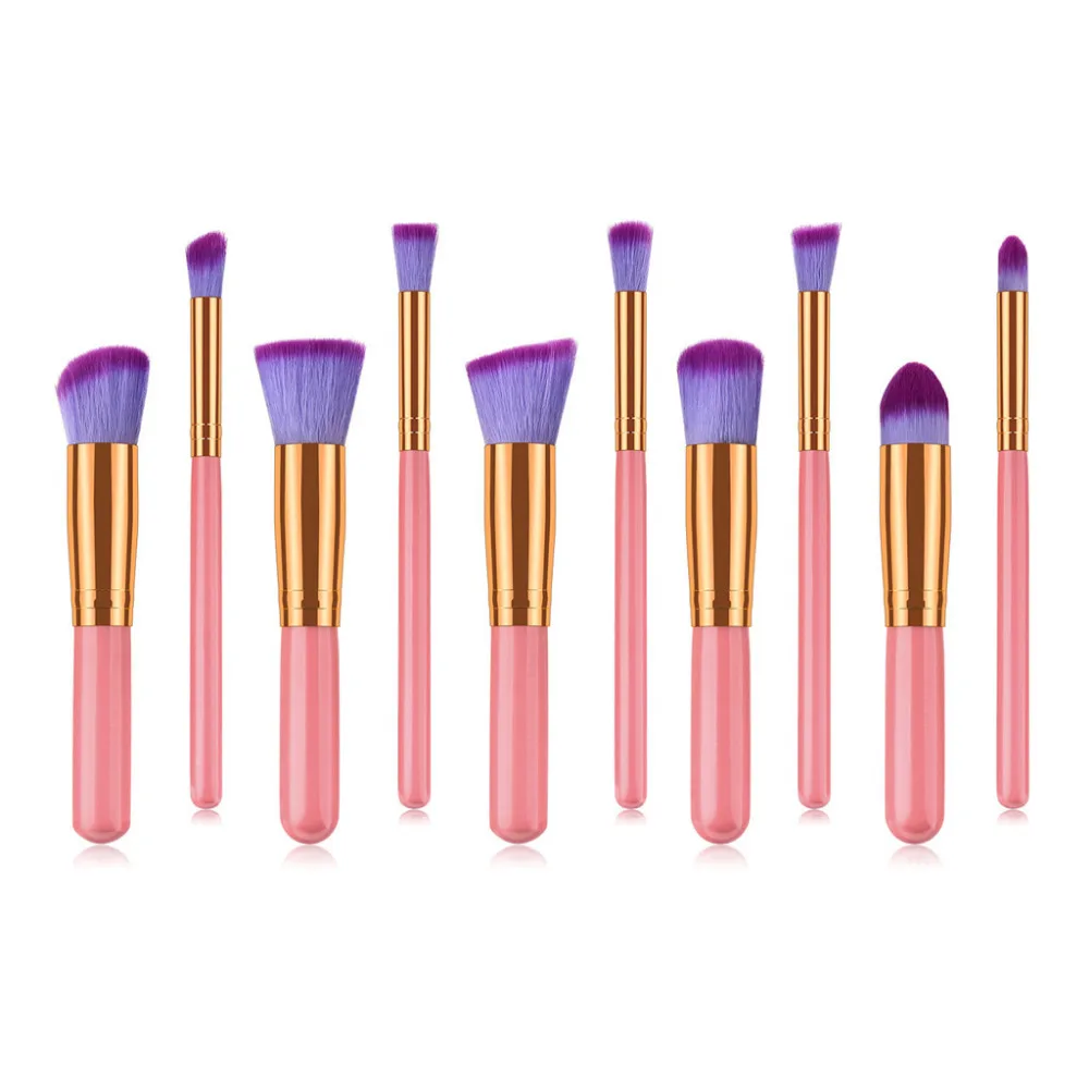 

10PCS Pink Wooden Cosmetic Eyebrow Brush Eyebrow Comb Makeup Brush Foundation Powder Eyeshadow Brush Brow Brush blending eye