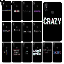 Yinuoda цвет текст на черном фоне черный чехол для телефона для красного mi 5 plus Note 5 Note 4 4X Xiaomi mi 6 8 8SE Чехол для мобильного телефона