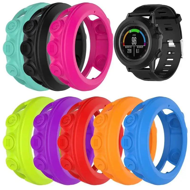Мягкий силиконовый защитный чехол ALLOYSEED рамка для Garmin Fenix 3 HR Quatix тактикс Bravo