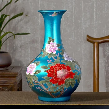 

Jingdezhen Modern Luxury Ceramic Vase Crystal Glaze Flower Christmas Wedding Gift Home Decoration Handicraft Furnishing Articles