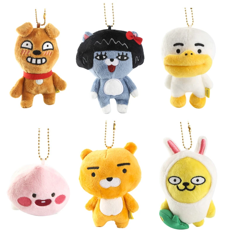 6pcs Set 10cm Korea Kakao Friends Cartoon Ryan Stuffed Plush Toys Kawaii Cute Pendant Keychain Cocoa Friends Animal Kids Gift Stuffed Plush Kawaii Plush Toytoys Gift Aliexpress