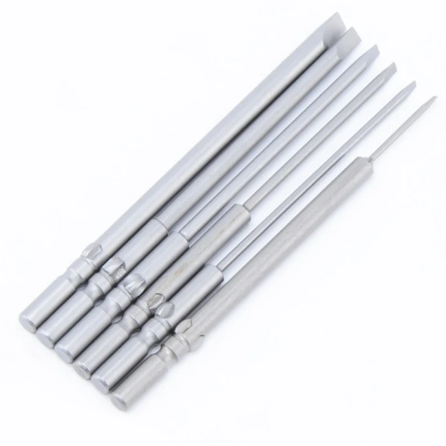 6Pcs-801-5mm-Round-Shank-Slotted-Screwdrivers-Bits-1-6mm-6mm-S2-Alloy-Steel-Magnetic-Flat
