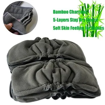 

Useful 5 layer Reusable Bamboo Charcoal Insert Baby Cloth Diaper Mat Nappy Inserts Changing Liners Baby Care for Wholesale