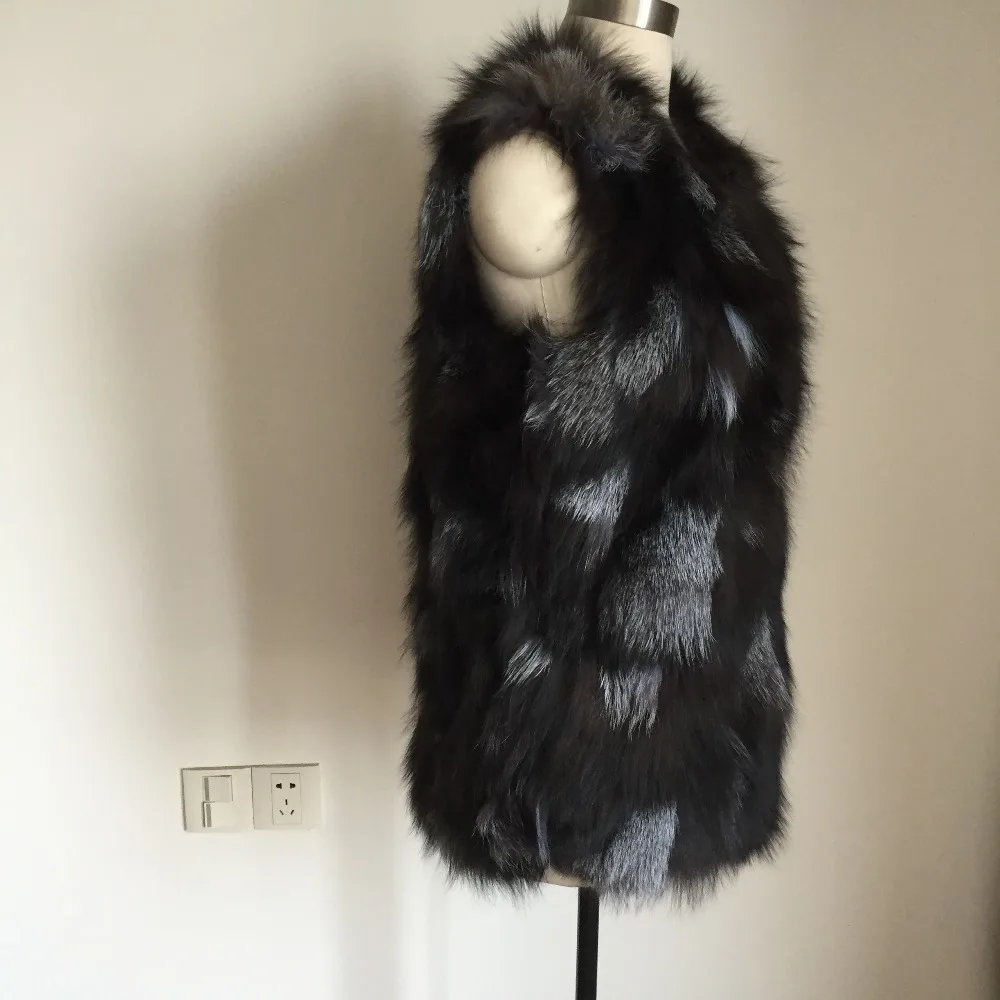 Женский меховой жилет из натурального лисьего меха 2019|real fox fur gilet|fox vestfox gilet |