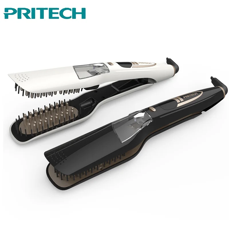 

steam hair straightener brush