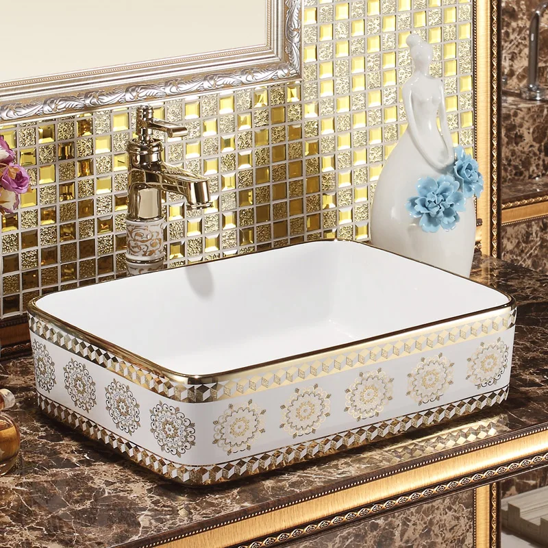 Jingdezhen ceramic sanitary toilet table wash basin wash basin wash basin titanium silicate sand art Jingdezhen ceramic sanitary toilet table wash basin wash basin wash basin titanium silicate sand art