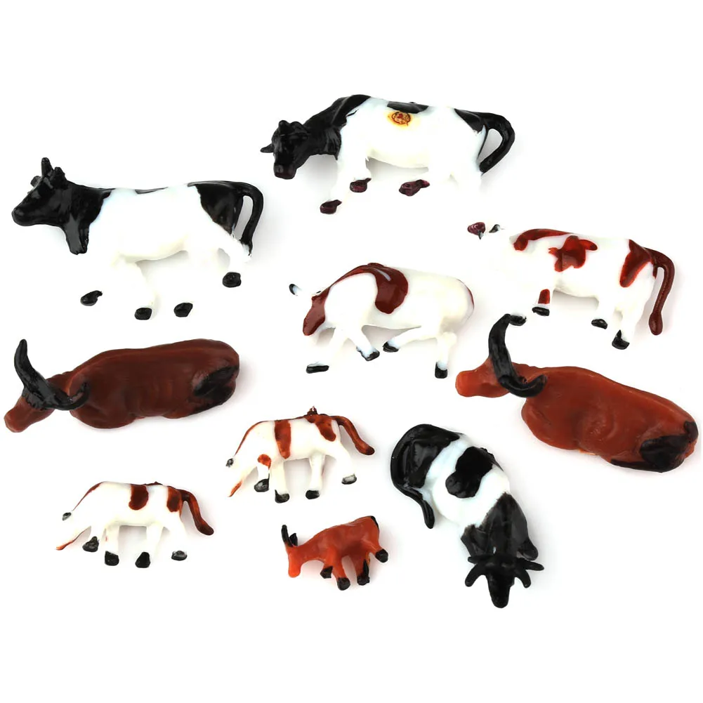 

10pcs Ho scale animals 1:87 for Model train layout ( Cow ) New