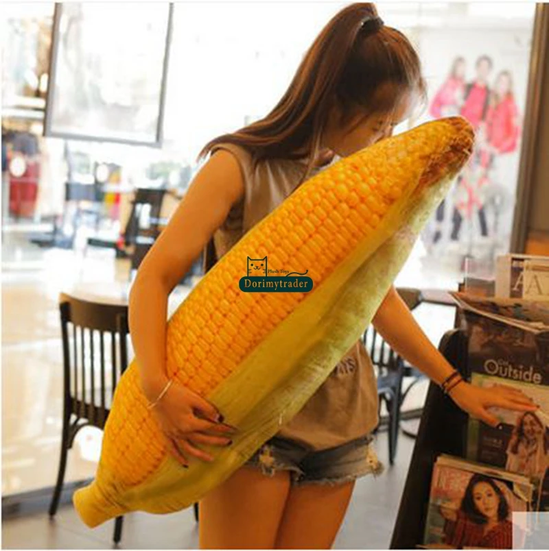 

Dorimytrader 120cm Giant Simulated Corn Pillow Stuffed Soft Plush Big Maize Room Decoration Toy Nice Gift Free Shipping DY61264