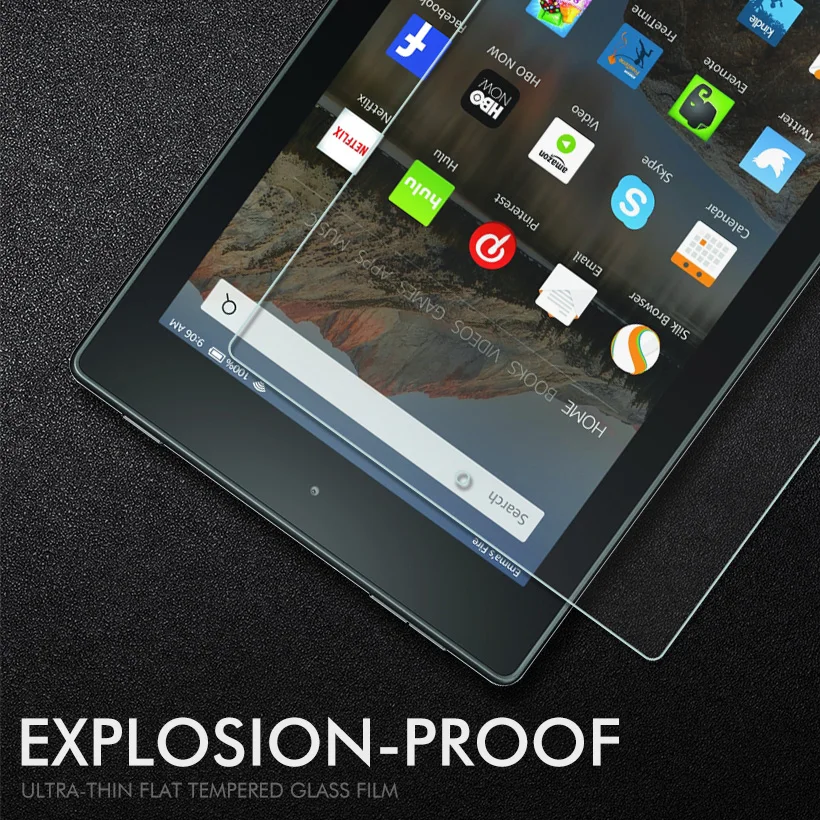 Full Covers 9H Tempered Glass For Amazon Fire HD 8 2017 8.0 inch Tablet