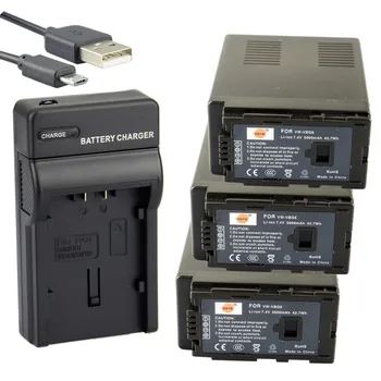 

DSTE 3PCS VW-VBG6 Li-ion Battery + UDC61 USB Port Charger for Panasonic AG-HMC40 AG-MC130MC AG-AC160MC HDC-MDH1GK-K Camera