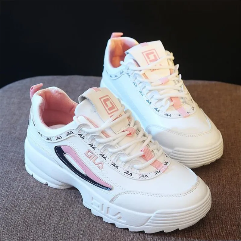 

New flats Women Casual shoes Vulcanize shoes sneakers Women spring autumn brand white platform lace-white breathable shoes women