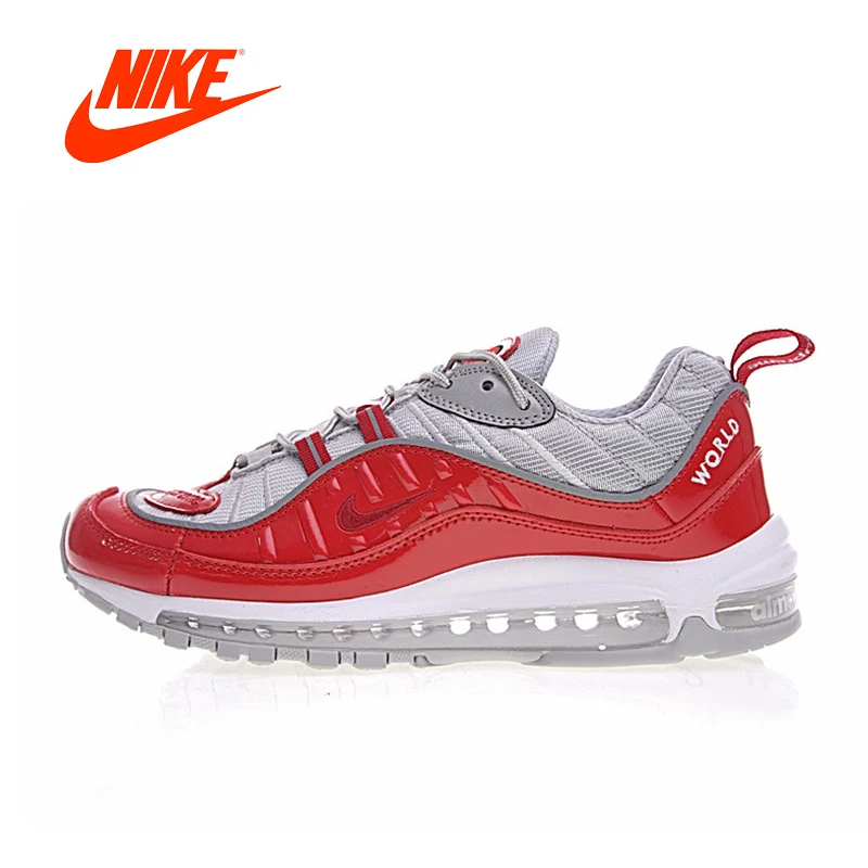 Original New Arrival Authentic NikeLab Air Max 98 x Supreme Men's Running Shoes Sport Outdoor Sneakers Good Quality 844694-600