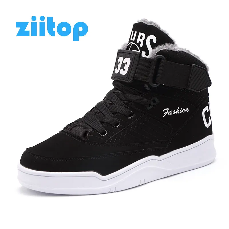

Winter Keep Warm Shoes Men With Fur Men Boots Comfortable High Top Sneakers Hombre Outdoor Hike Boots Men Non-slip Sports Shoes