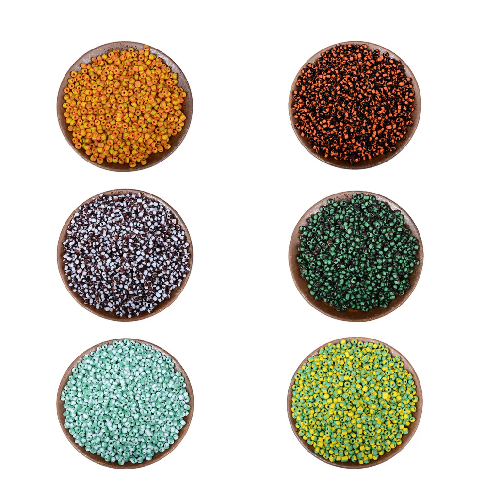 Canifu 4 мм 7 разных цветов милая полосатая шайба стеклянные бусины 300 шт./лот круглые