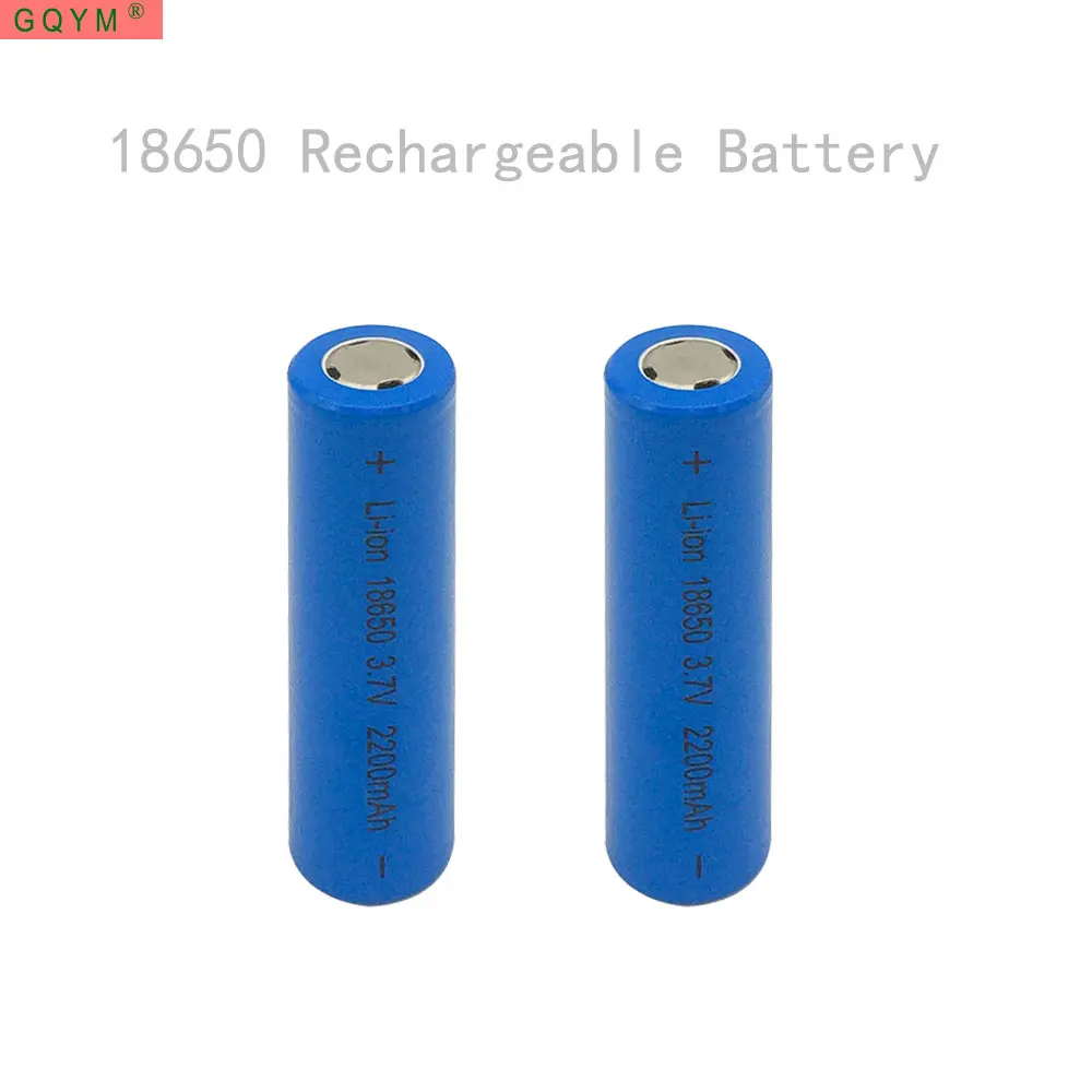 GQYM 2x18650 аккумуляторные батареи (не AA батарея) 2200 в 3 7 мАч литий ионная батарея с
