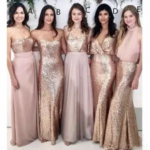 gold beaded bridesmaid dress