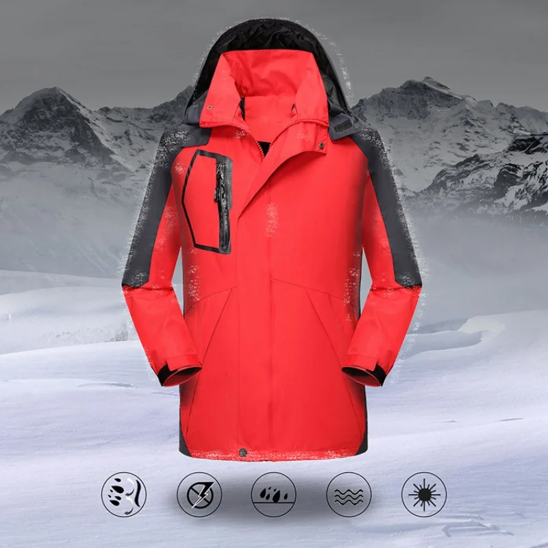 

new Winter jacket women waterproof windproof sports outdoor waterproof Jacket softshell jacket men single layer11