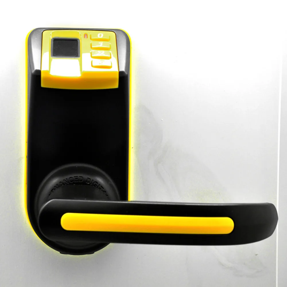 Биометрический дверной замок отпечатков пальцев с 3 аварийными клавишами легко использовать